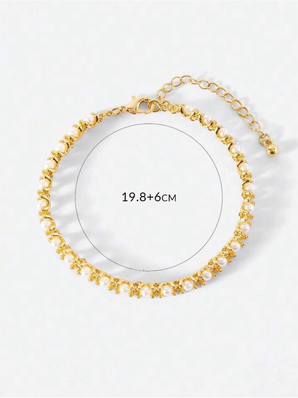 Gold Pearl Chain Bracelet for Women - Picture 5 of 5